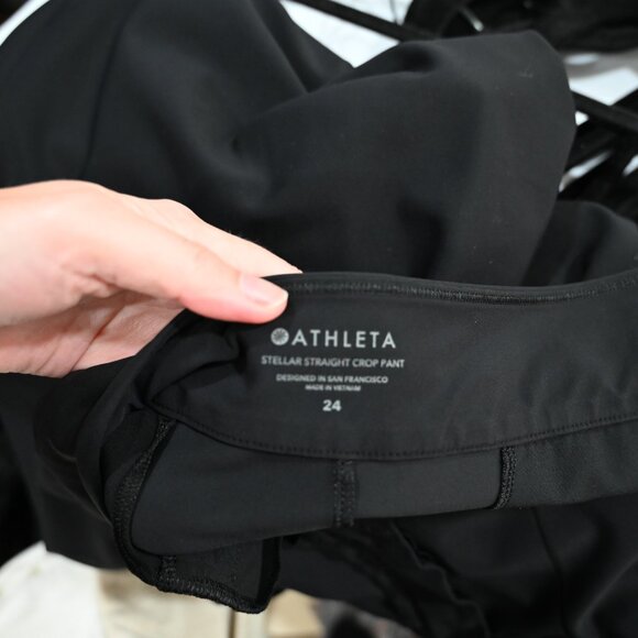 ATHLETA Plus Size Black Stellar Straight Leg Crop Pant - Picture 9 of 9
